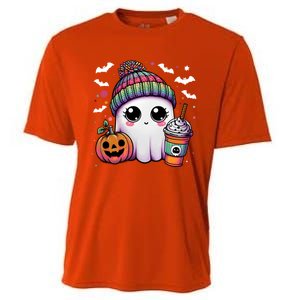 Pumpkin Cute Ghost Ing Coffee Meaningful Gift Cooling Performance Crew T-Shirt