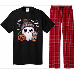 Pumpkin Cute Ghost Ing Coffee Meaningful Gift Pajama Set