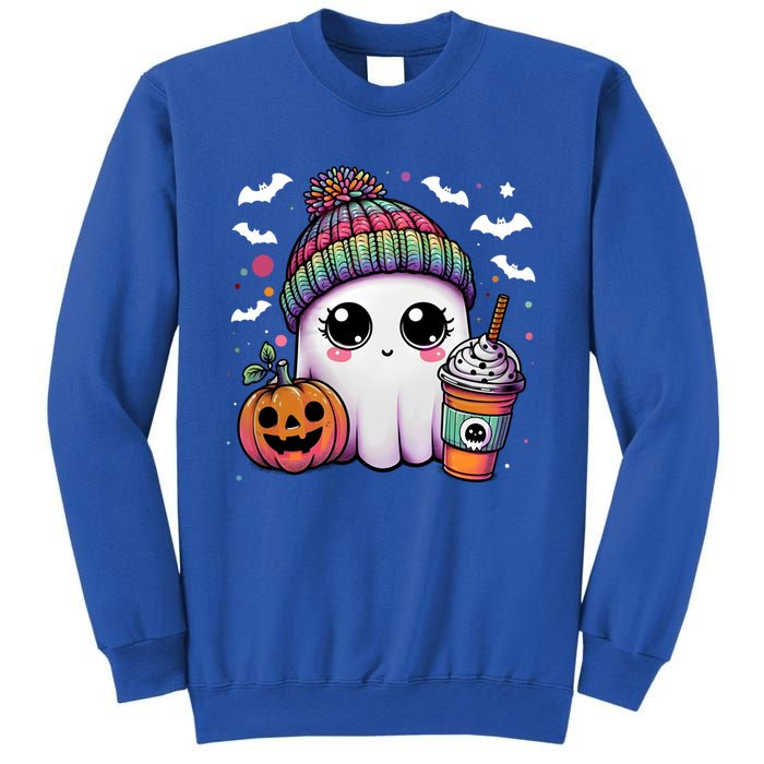 Pumpkin Cute Ghost Ing Coffee Meaningful Gift Sweatshirt