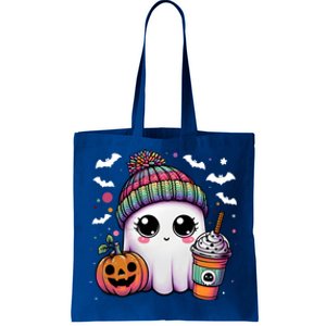 Pumpkin Cute Ghost Ing Coffee Meaningful Gift Tote Bag