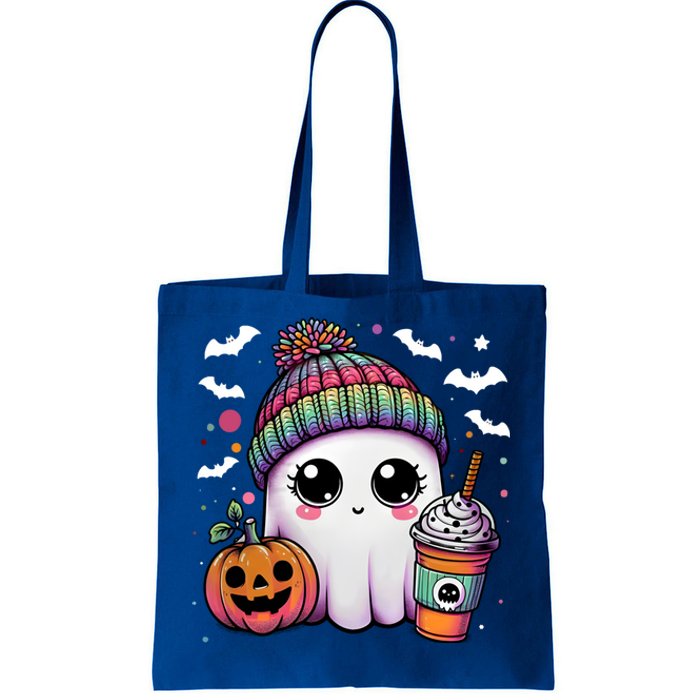 Pumpkin Cute Ghost Ing Coffee Meaningful Gift Tote Bag