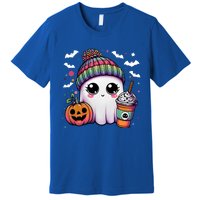 Pumpkin Cute Ghost Ing Coffee Meaningful Gift Premium T-Shirt