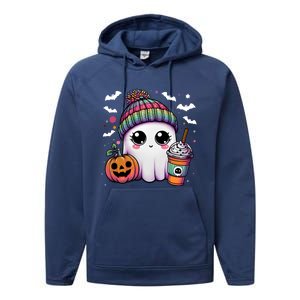 Pumpkin Cute Ghost Ing Coffee Meaningful Gift Performance Fleece Hoodie