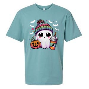 Pumpkin Cute Ghost Ing Coffee Meaningful Gift Sueded Cloud Jersey T-Shirt