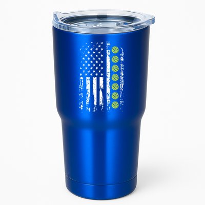 Pickleball Cool Gift American Flag Pickleball Player Gift Cute Gift Tumbler