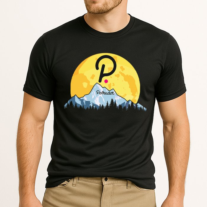 Polkadot Crypto Giant Moon Coin Dot Logo Cryptocurrency Cooling Performance Crew T-Shirt