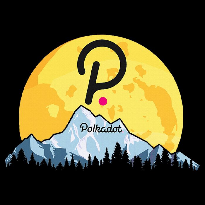 Polkadot Crypto Giant Moon Coin Dot Logo Cryptocurrency Cooling Performance Crew T-Shirt
