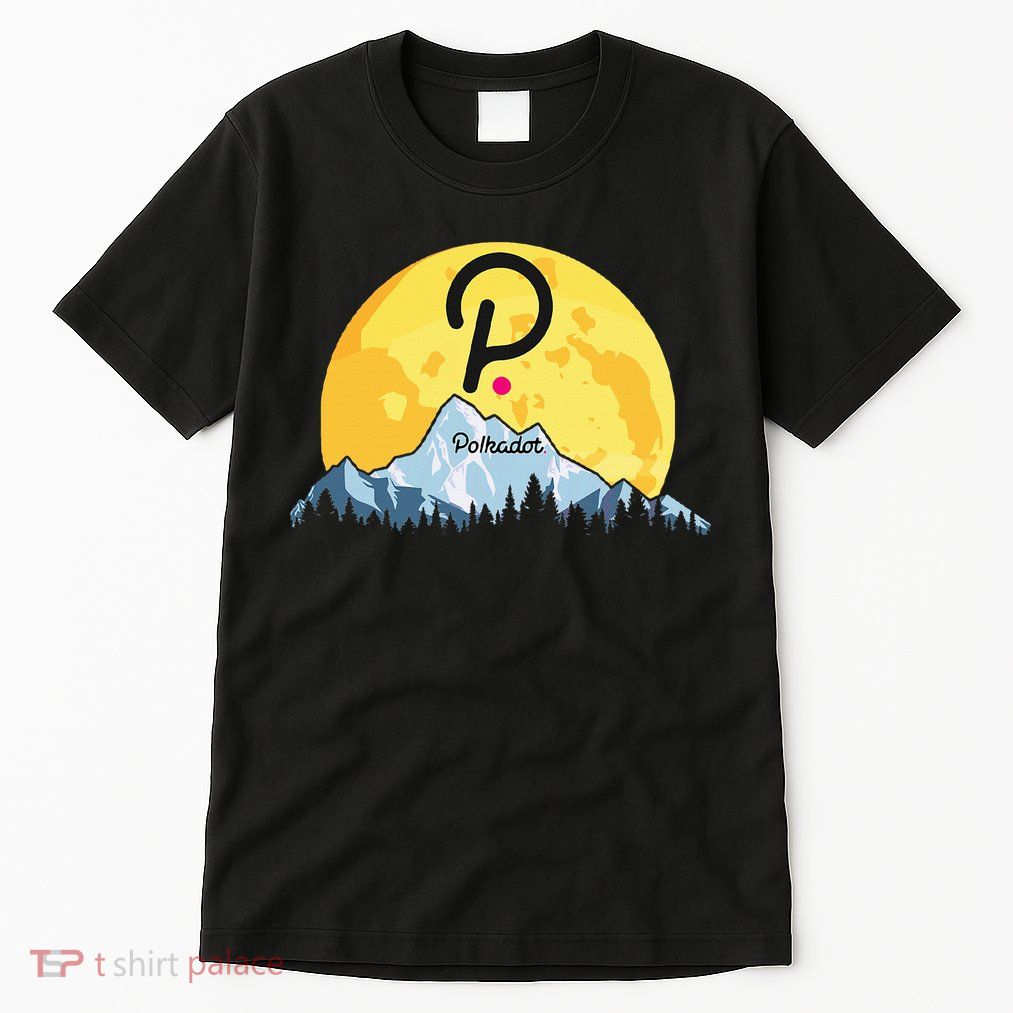 Polkadot Crypto Giant Moon Coin Dot Logo Cryptocurrency Tall T-Shirt