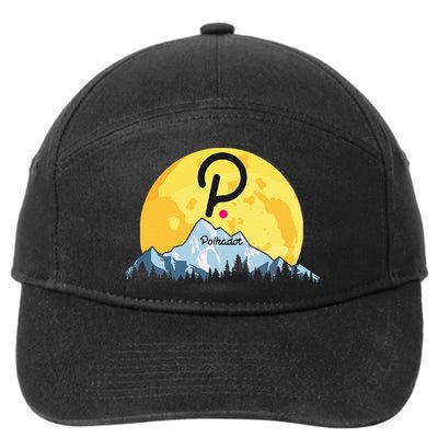 Polkadot Crypto Giant Moon Coin Dot Logo Cryptocurrency 7-Panel Snapback Hat