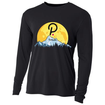 Polkadot Crypto Giant Moon Coin Dot Logo Cryptocurrency Cooling Performance Long Sleeve Crew