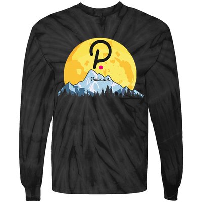 Polkadot Crypto Giant Moon Coin Dot Logo Cryptocurrency Tie-Dye Long Sleeve Shirt