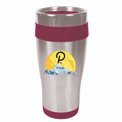 Polkadot Crypto Giant Moon Coin Dot Logo Cryptocurrency 16oz Travel Tumbler