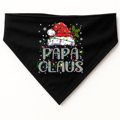 Papa Claus Gift For Christmas Lights USA-Made Doggie Bandana