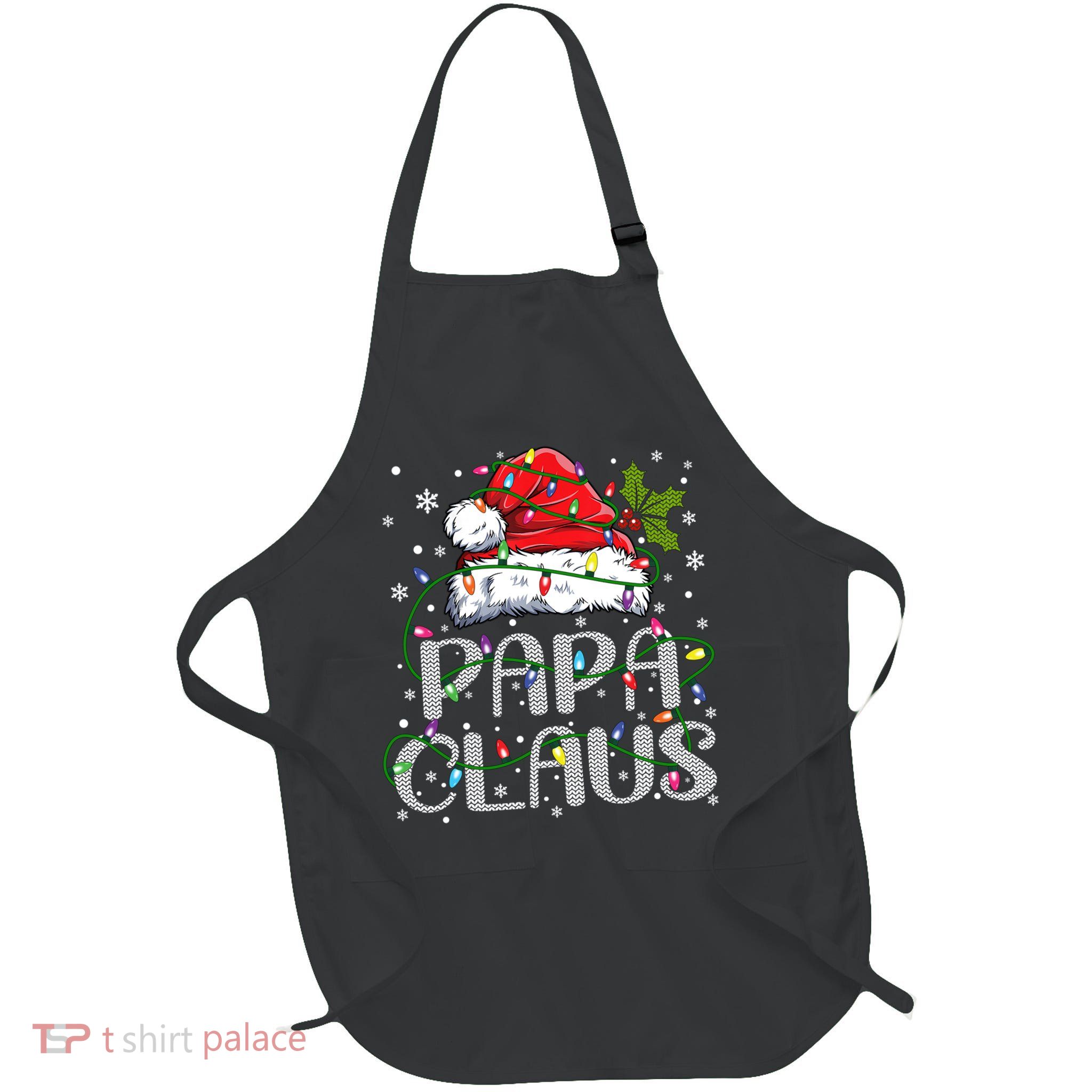 Papa Claus Gift For Christmas Lights Apron