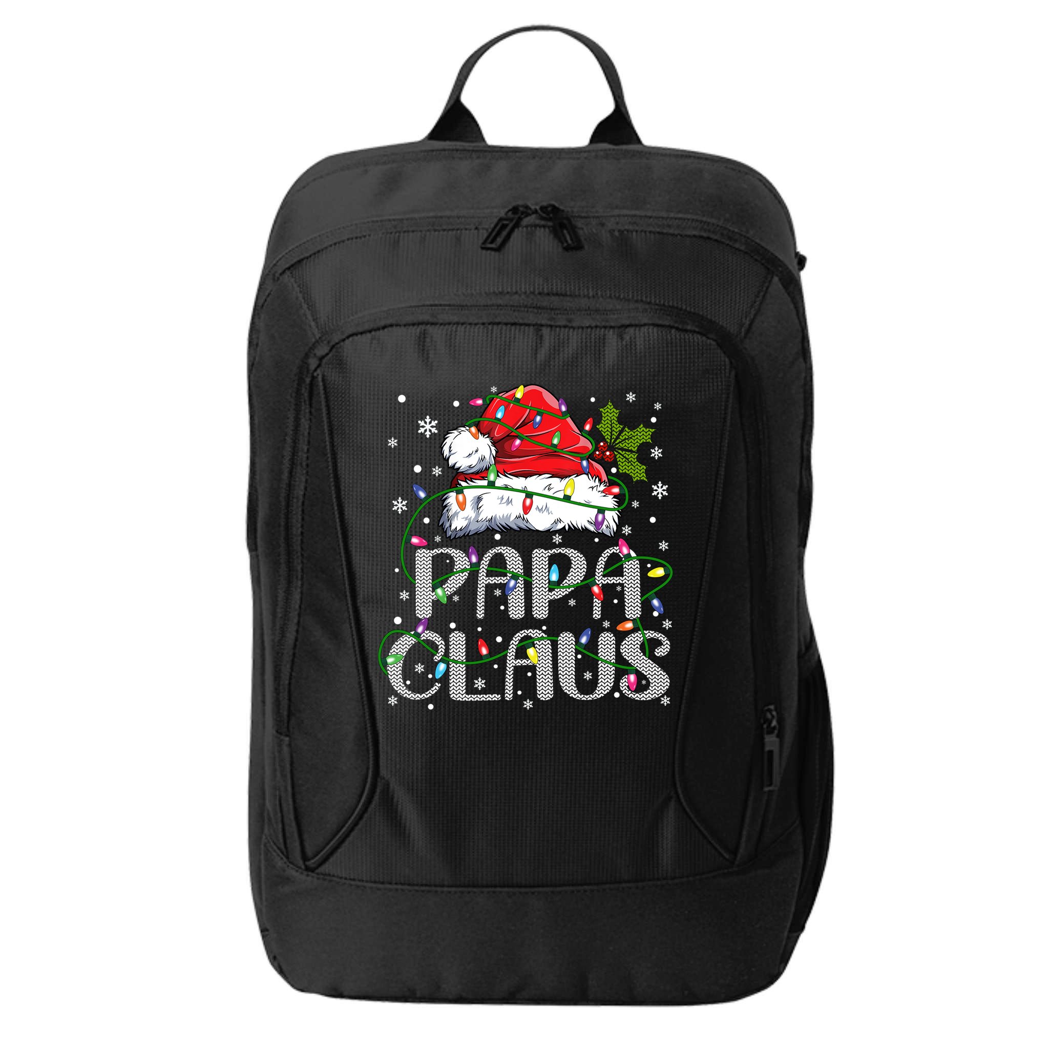 Papa Claus Gift For Christmas Lights City Backpack