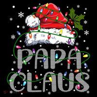 Papa Claus Gift For Christmas Lights Womens T-Shirt