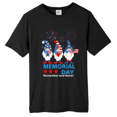 Patriotic Cute Gnomes Graphic Memorial Day 4th of July Tall Fusion ChromaSoft Performance T-Shirt