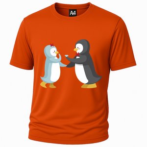 Penguin Couples Gift Wedding Anniversary Valentines Him Her Gift Cooling Performance Crew T-Shirt