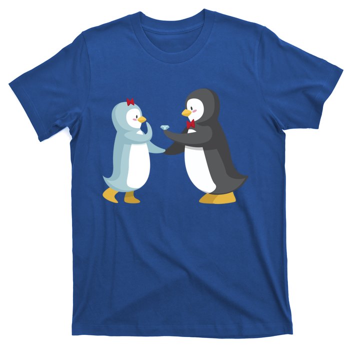 Penguin Couples Gift Wedding Anniversary Valentines Him Her Gift T-Shirt