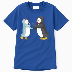 Penguin Couples Gift Wedding Anniversary Valentines Him Her Gift Tall T-Shirt