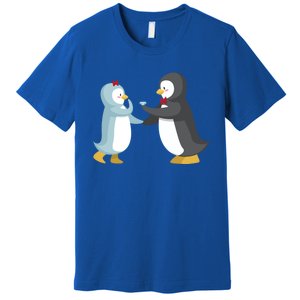 Penguin Couples Gift Wedding Anniversary Valentines Him Her Gift Premium T-Shirt