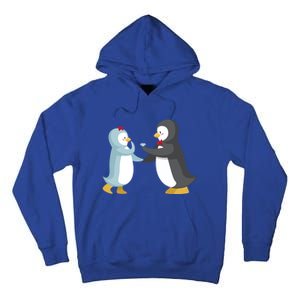 Penguin Couples Gift Wedding Anniversary Valentines Him Her Gift Tall Hoodie