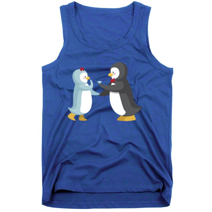 Penguin Couples Gift Wedding Anniversary Valentines Him Her Gift Tank Top