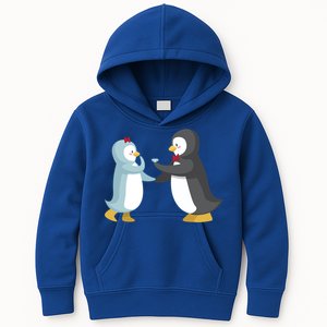 Penguin Couples Gift Wedding Anniversary Valentines Him Her Gift Kids Hoodie