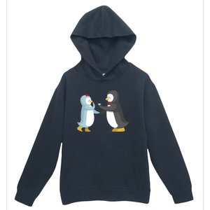 Penguin Couples Gift Wedding Anniversary Valentines Him Her Gift Urban Pullover Hoodie