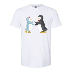 Penguin Couples Gift Wedding Anniversary Valentines Him Her Gift Softstyle CVC T-Shirt