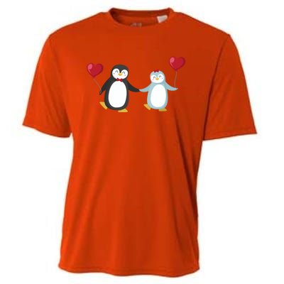 Penguin Couples Gift Wedding Anniversary Valentines Him Her Cute Gift Cooling Performance Crew T-Shirt