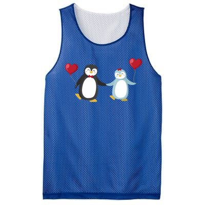 Penguin Couples Gift Wedding Anniversary Valentines Him Her Cute Gift Mesh Reversible Basketball Jersey Tank