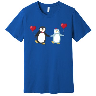 Penguin Couples Gift Wedding Anniversary Valentines Him Her Cute Gift Premium T-Shirt