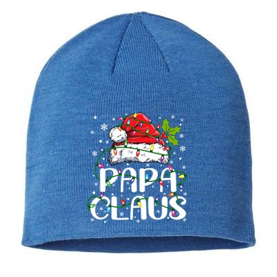 Papa Claus Gift Christmas Lights Pajama Family Matching Gift Sustainable Beanie