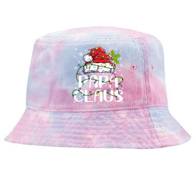 Papa Claus Gift Christmas Lights Pajama Family Matching Gift Tie-Dyed Bucket Hat