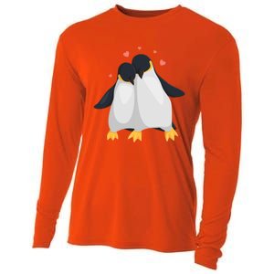 Penguin Couples Gift Wedding Anniversary Valentines Him Her Gift Cooling Performance Long Sleeve Crew