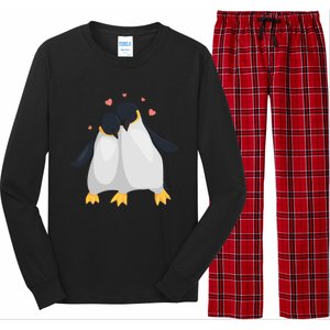 Penguin Couples Gift Wedding Anniversary Valentines Him Her Gift Long Sleeve Pajama Set