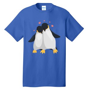 Penguin Couples Gift Wedding Anniversary Valentines Him Her Gift Tall T-Shirt