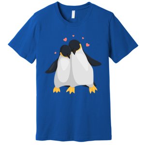 Penguin Couples Gift Wedding Anniversary Valentines Him Her Gift Premium T-Shirt