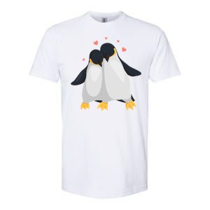 Penguin Couples Gift Wedding Anniversary Valentines Him Her Gift Softstyle CVC T-Shirt