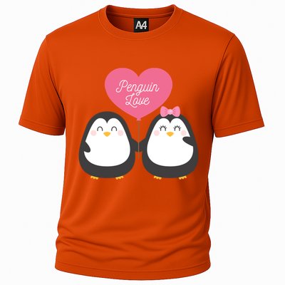 Penguin Couples Gift Wedding Anniversary Valentines Him Her Gift Cooling Performance Crew T-Shirt