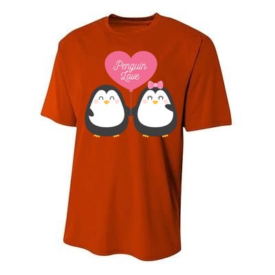 Penguin Couples Gift Wedding Anniversary Valentines Him Her Gift Performance Sprint T-Shirt