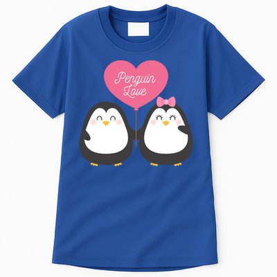 Penguin Couples Gift Wedding Anniversary Valentines Him Her Gift Tall T-Shirt