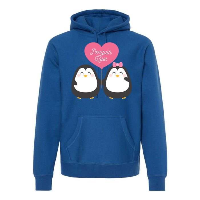 Penguin Couples Gift Wedding Anniversary Valentines Him Her Gift Premium Hoodie