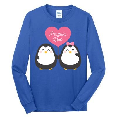 Penguin Couples Gift Wedding Anniversary Valentines Him Her Gift Tall Long Sleeve T-Shirt