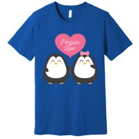 Penguin Couples Gift Wedding Anniversary Valentines Him Her Gift Premium T-Shirt