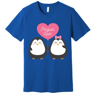 Penguin Couples Gift Wedding Anniversary Valentines Him Her Gift Premium T-Shirt