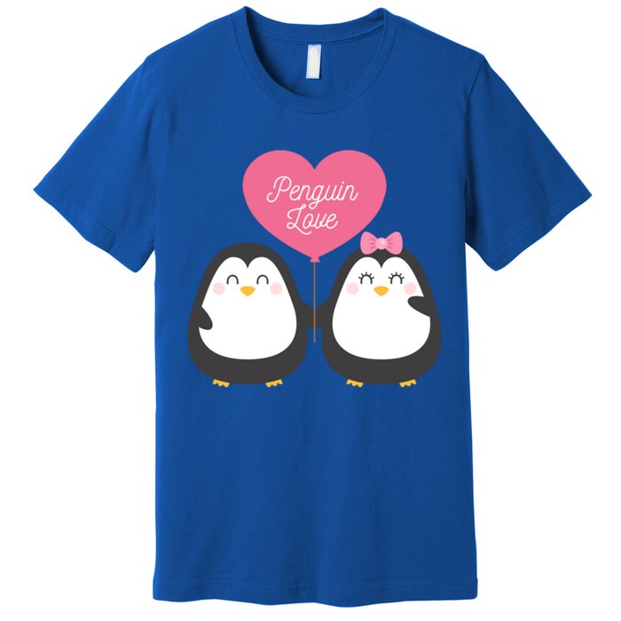 Penguin Couples Gift Wedding Anniversary Valentines Him Her Gift Premium T-Shirt