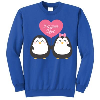 Penguin Couples Gift Wedding Anniversary Valentines Him Her Gift Tall Sweatshirt