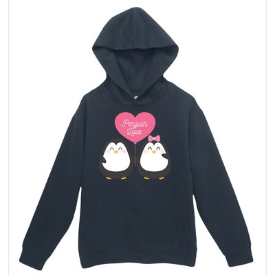 Penguin Couples Gift Wedding Anniversary Valentines Him Her Gift Urban Pullover Hoodie